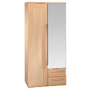 This wardrobe is from the Adelaide range and features 2 doors and 2 drawers.  It has a simple light 