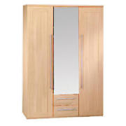Adelaide 3 door 2 drawer Wardrobe- Light Oak