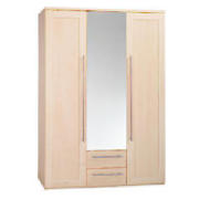 Adelaide 3 door 2 drawer Wardrobe, Maple effect