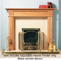 Adjustable Hearth Fender Black