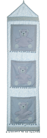 Unbranded Adorable Blue Teddy Wall Pockets