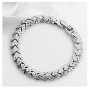Unbranded Adrain Buckley Silver Tone Crystal Bracelet