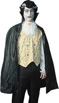 A kind of pack-a-mac for Vampires.  This cape is great value and waterproof too.  Red for devils,