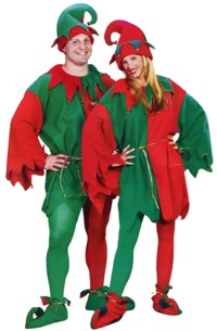 Unbranded Adults Elf Costume with Shoes/Hat