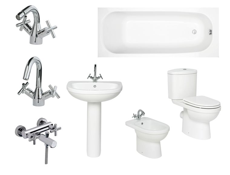 Unbranded Aerial Suite Package A-a (basin wc acrylic bath taps bidet)