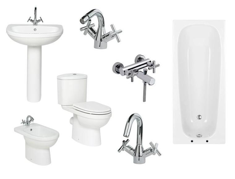 Unbranded Aerial Suite Package A-s (basin wc steel bath taps bidet)