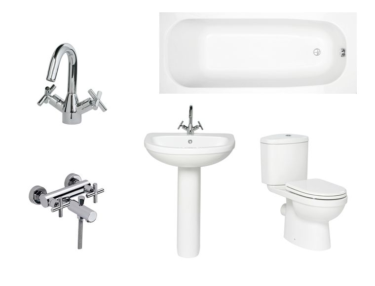 Unbranded Aerial Suite Package B-a (basin wc acrylic bath taps)