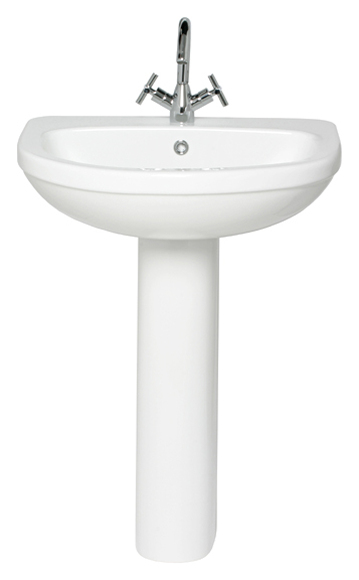 Unbranded Aerial Washbasin and Pedestal