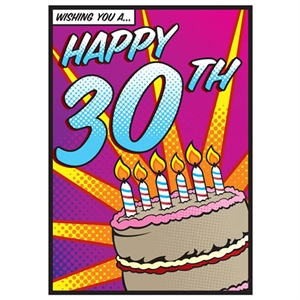 Unbranded Age Cards - Wishing You A Happy 30th