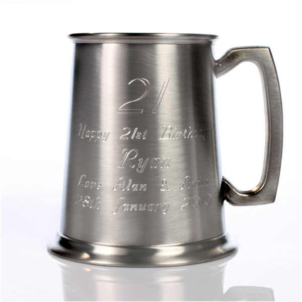Unbranded Age Pint Pewter Tankard 70th