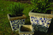 Aged Ceramic Flower Pots Set of 3