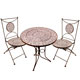 Sit back and enjoy having tea in the garden sitting at this cottage styled bistro set.