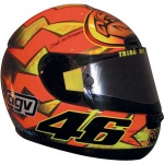 New 1/8 scale model from Minichamps of Valentino Rossi`s 2001 500cc helmet