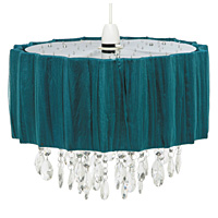 Unbranded AI031 TE - Large Teal Voile Wrap Pendant Shade