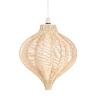 Unbranded AI036 NAT - Natural Wicker Pendant Shade