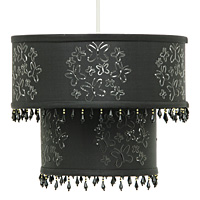 Unbranded AI120 BLK - 2 Tier Black Pendant Shade