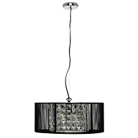 Unbranded AI125 BLK - Black Silky String Pendant Light