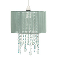 Unbranded AI126 DE - Small Duck Egg Silky String Pendant Shade