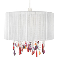 Unbranded AI127 MULTI - Ivory Silky String Pendant Shade