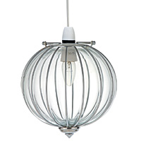 Unbranded AI170 CH - Chrome and Blown Glass Pendant Shade