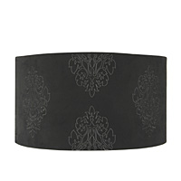 Unbranded AI260 BL - Black Faux Suede Lamp/Pendant Shade