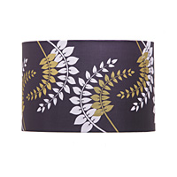 Unbranded AI275 PP - Purple Silk Leaf Print Lamp Shade