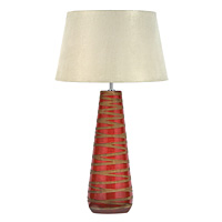 Unbranded AI338RD/264 16 IV - Red Ceramic Table Lamp