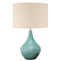 Unbranded AI402TQ/261 14 VA - Small Turquoise Ceramic Table Lamp