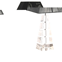 Unbranded AI448/168 14 BLK - Clear Crystal Glass Table Lamp