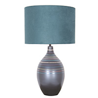 Unbranded AI473CH/473 CH S - Small Chocolate Ceramic Table Lamp