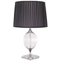 Unbranded AI511/258 12 BLK - Small Clear Crystal Glass Table Lamp