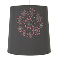 Unbranded AI839 FP - Fuschia and Black Drum Pendant Shade