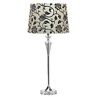 Unbranded AI849 TL/229 14 MI - Metal and Crystal Glass Table Lamp