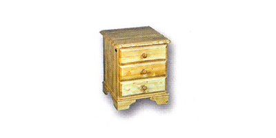 Ailsebury Pine 3 Drawer Bedside Table