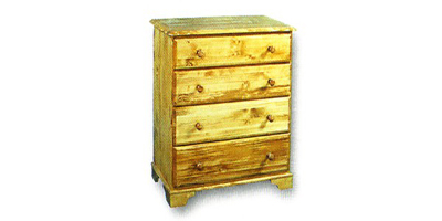 Ailsebury Pine 4 Drawer Chest of Drawers (1 deep