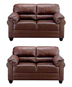 Aimee Regular and Regular Sofa - Chocolate