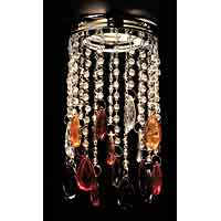 Unbranded AISN06 - Multi-coloured Glasd Bead Downlighter Cover - PAIR