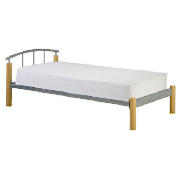 Akita Single Metal Bedstead- Silver