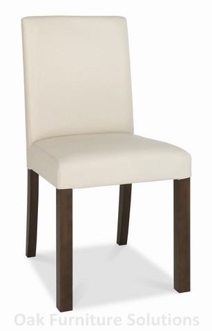 Unbranded Akita Walnut Square Back Ivory Dining Chairs -