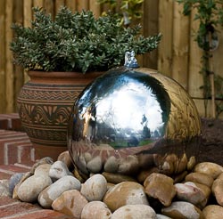 Alan Titchmarsh Cautley Stainless Steel Sphere Water Feature