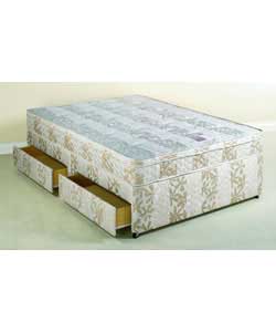Albany Posture Zone Cushion Top Double Divan - 4 Drawers