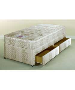 Albany Posture Zone Cushion Top Single Divan - 2 Drawers