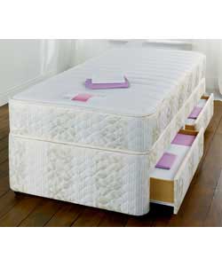 Albany Posture Zone Memory Foam Single Divan - 2 Drawers