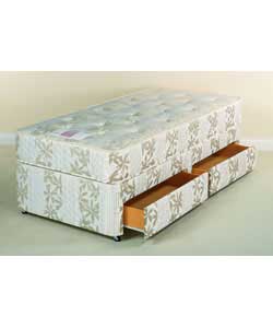 Albany Posture Zone Micro Quilt Single Divan - 2 Drawers