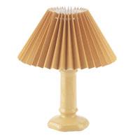 Albert Ceramic Candlestick Complete With Pleated Shade Gold Effect