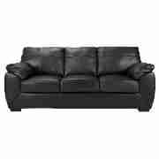 Unbranded Alberta Large Leather Sofa, Black