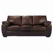 Unbranded Alberta Large Leather Sofa, Chocolate