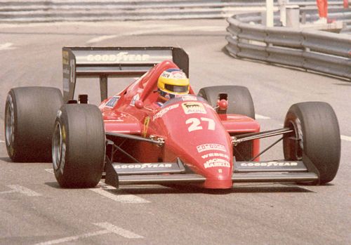 Michele Alboreto in his Ferrari F1 156/85 from the 1985 Monaco Grand Prix