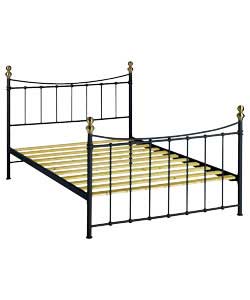 Alderley Black Double Bedstead - Frame Only