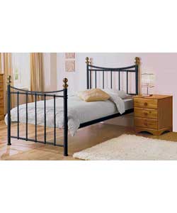 Unbranded Alderley Metal Single Bed Frame - Black